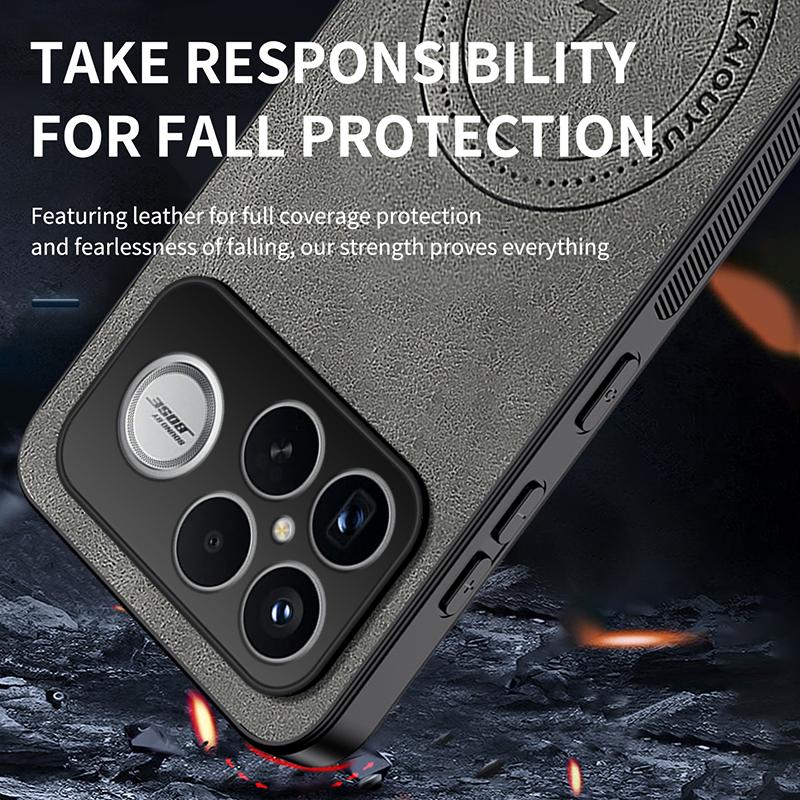 Для Xiaomi Redmi K90 Pro Max 5G/Poco F8 Ultra Магнитный чехол WANLONFENG Серия SD1 Текстура Наппа PC TPU Чехол для телефона