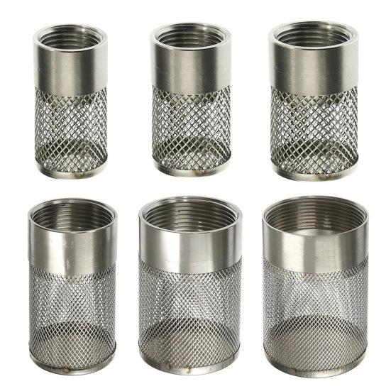 Inlet Suction Strainer Stainless Steel Garden Hose Inlet Filter Mesh Easy Install Intake Hose Pickup Filter Head for Irrigation Water Pump Filter