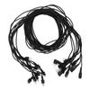 10 Pcs Hearing Aid Wire Three Core Headphone Wire Twisted Rope Replacement Receiver Cable Black