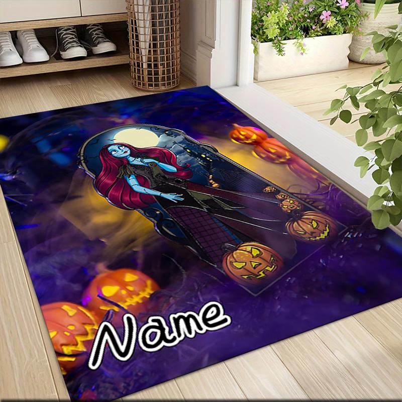 Custom Name Nightmare Before Halloween Carpet Rug Customizable Soft Washable Anti-Slip Home Living Room Sofa Mats Personalized Rug. 0909381