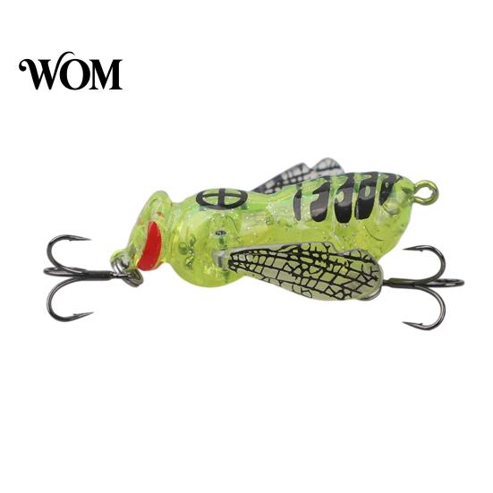 Lifelike Fishing Lure 5G/4.8CM Bionic Wasp Topwater Lure, Floating Hard Hornet with Acoustic Fake Insect Bait Noise Steel Ball, Artificial for
