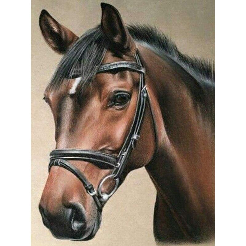 5D DIY Алмазная картина Набор Скачущая лошадь Алмазная вышивка Стразы Украшения для дома