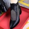Spring and Summer Mesh Hollow Short Boots Mesh Boots Mesh Cool Boots Women's Shoes Martin Boots Thin