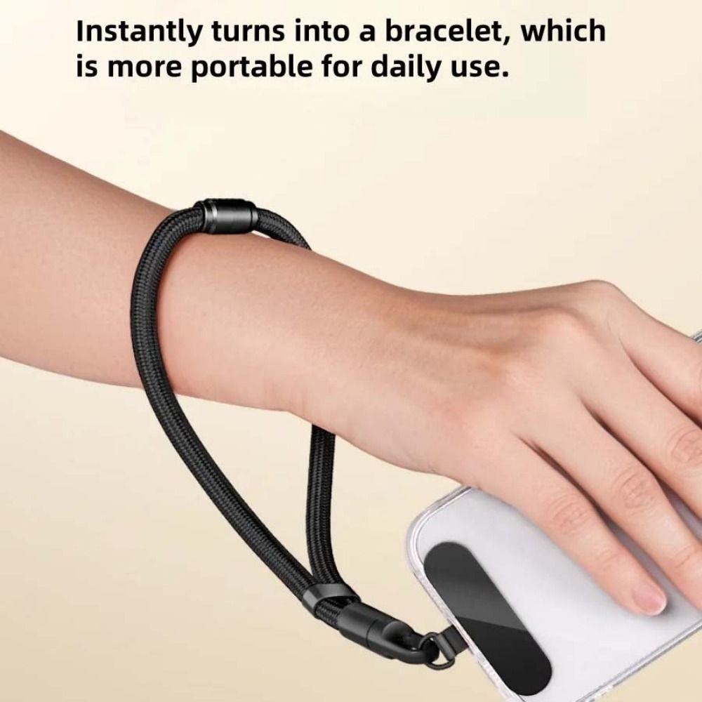 Adjustable Length Mobile Phone Lanyard Switchable 3-in-1 Phone Chain  Men Women