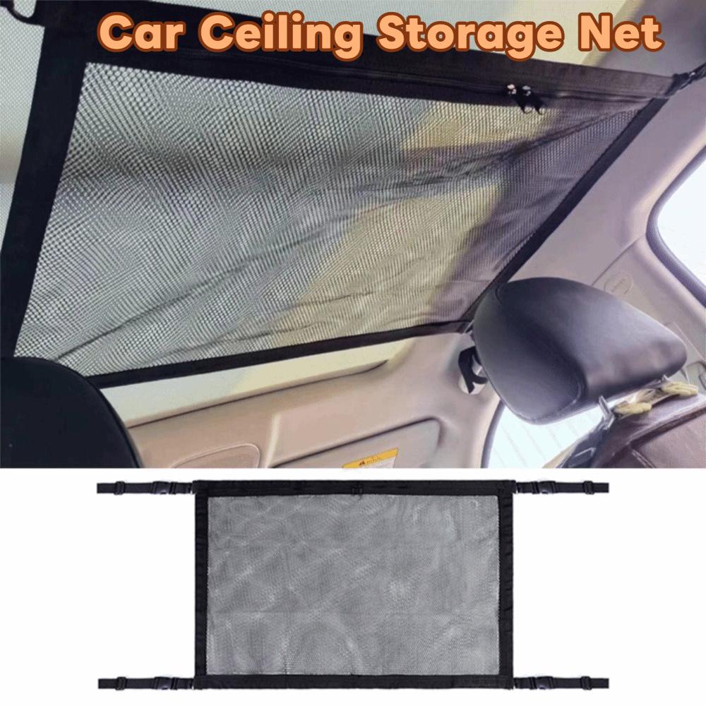 Double Layer Car Ceiling Storage Net Space-saving Car Ceiling Mesh Pouch Sundries