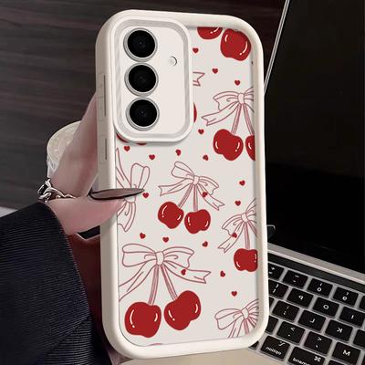 Чехол с вишней для Samsung Galaxy S25 S24 Ultra S23 S22 Plus S21 S20 FE A15 A16 A25 A26 A34 A35 A36 A54 A55 A56 5G Capa Coque