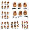 6pcs Cartoon Capybara Spring Hair Clip 3D Plush Duckbill Clip  New Year Gift
