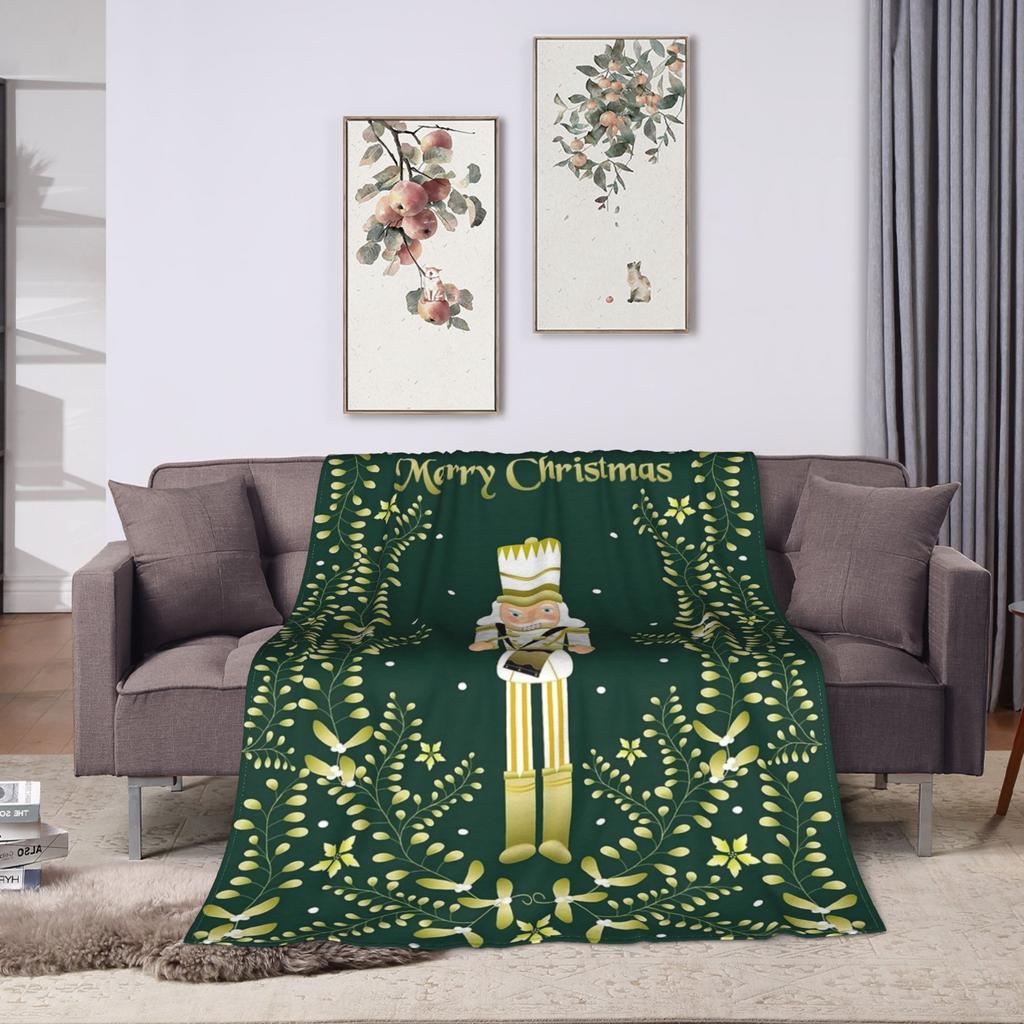 Рождественский имбирный узор Пастельно-розовый Красный Пледы Коралловый флис Плюшевые Осенние Мягкие Накидки для дивана Уличный коврик Штука