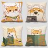 Cartoon Shiba Inu Pillowcase Dormitory Decoration Office Living Room Sofa Home Pillowcase