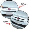 Carbon Fiber ABS Front Bumper Upper Grill Moulding Trim For Fiat 500 2016-2024