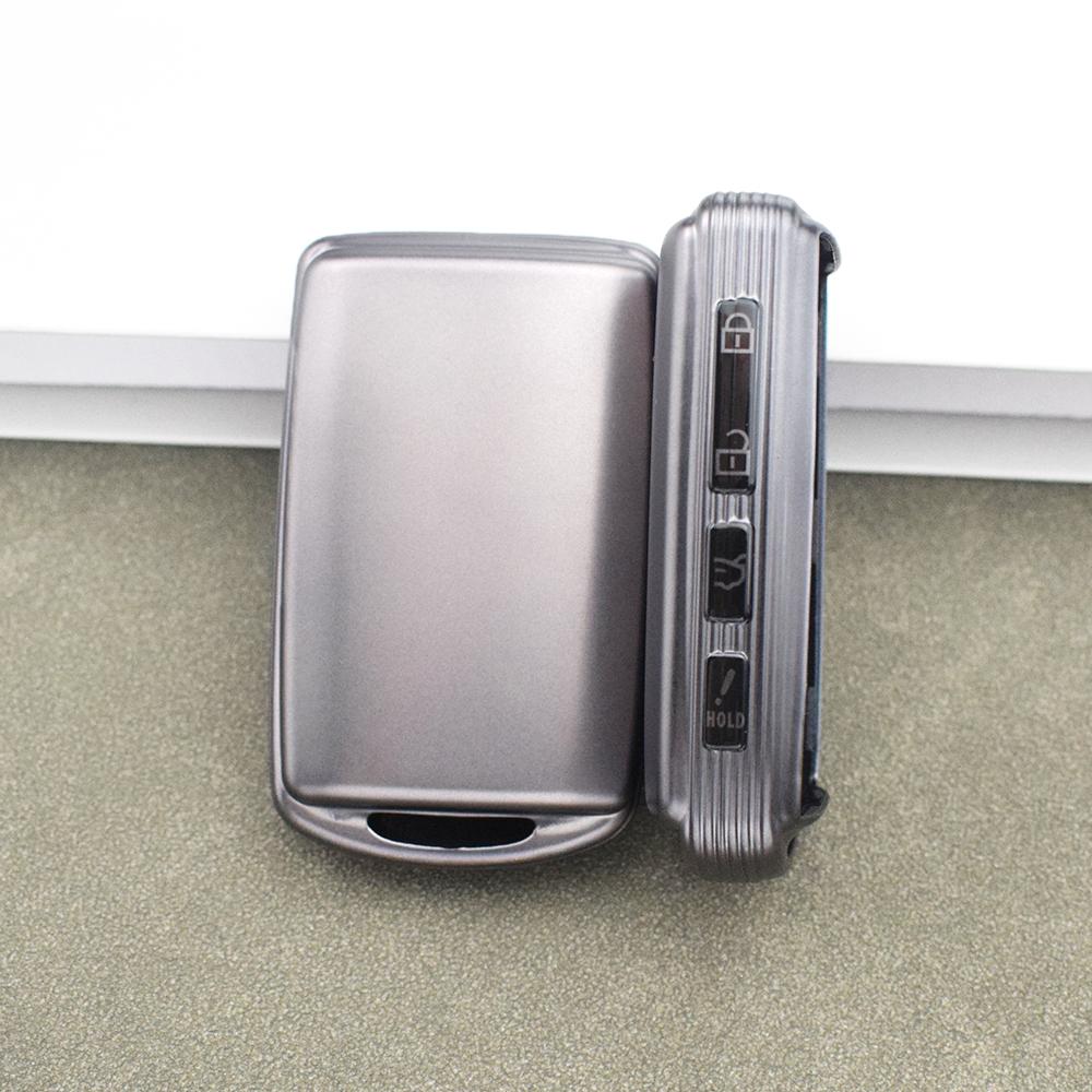 3/4 Кнопки Чехол-накладка для ключа автомобиля из ТПУ цвета серый металлик Автомобильный корпус Брелок Для Mazda CX8 CX9 CX4 3 Alexa CX-30 CX30 CX5 CX 5 CX-5 Аксессуары