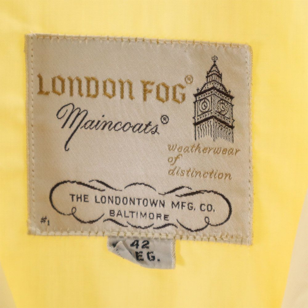 LONDON FOG Винтажная куртка 70-х годов 42 желтая Мужская Б/у