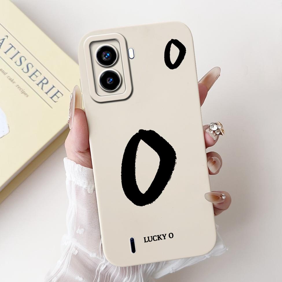 For Tecno Pop 6 No Fingerprints Cover For Techno Pop 6 Case BE7 Simple Fashion Letters Pattern Design Silicone Shockproof Bumper