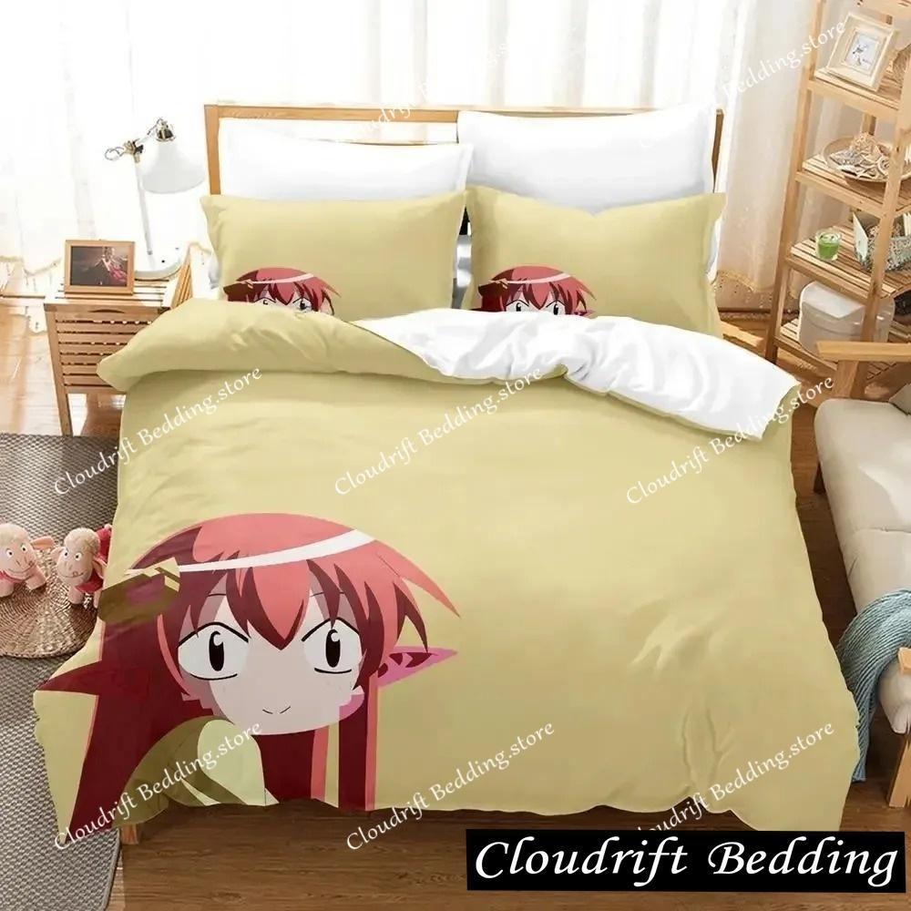 Комплект постельного белья Monster Musume Single Twin Full Queen King Size Bed Set Adult Kids Bedroom Duvet Cover Sets 3D Anime Bed Sheet Set