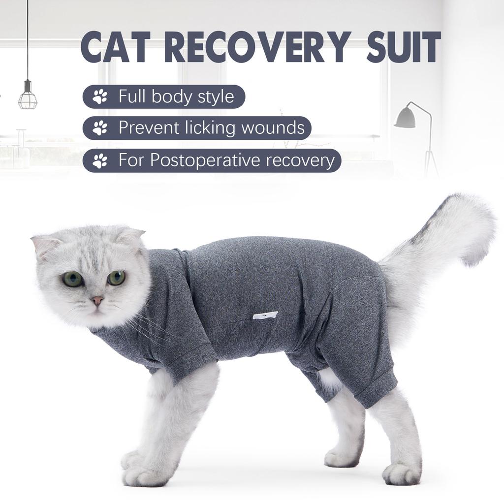 Костюм для восстановления домашних животных, куртка на четыре ноги для лечения ран на животе для кошек