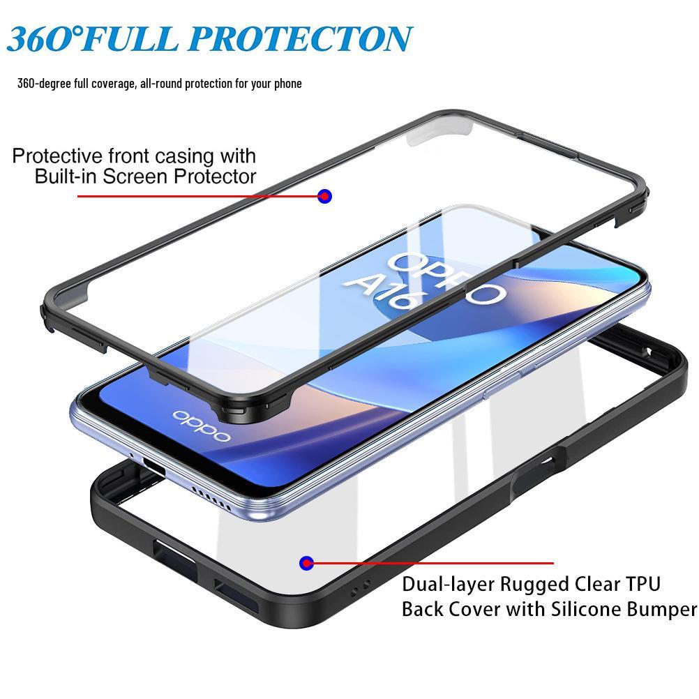 Чехол для OPPO A79 и Realme C30 со встроенной защитой экрана - Ударопрочный, всесторонне защитный чехол