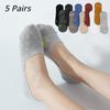 3 Pairs/lot Boat Socks Women's Summer Thin Cotton Bottom Shallow Mouth Invisible Embroidery Socks Female Silicone Non Slipping Summer
