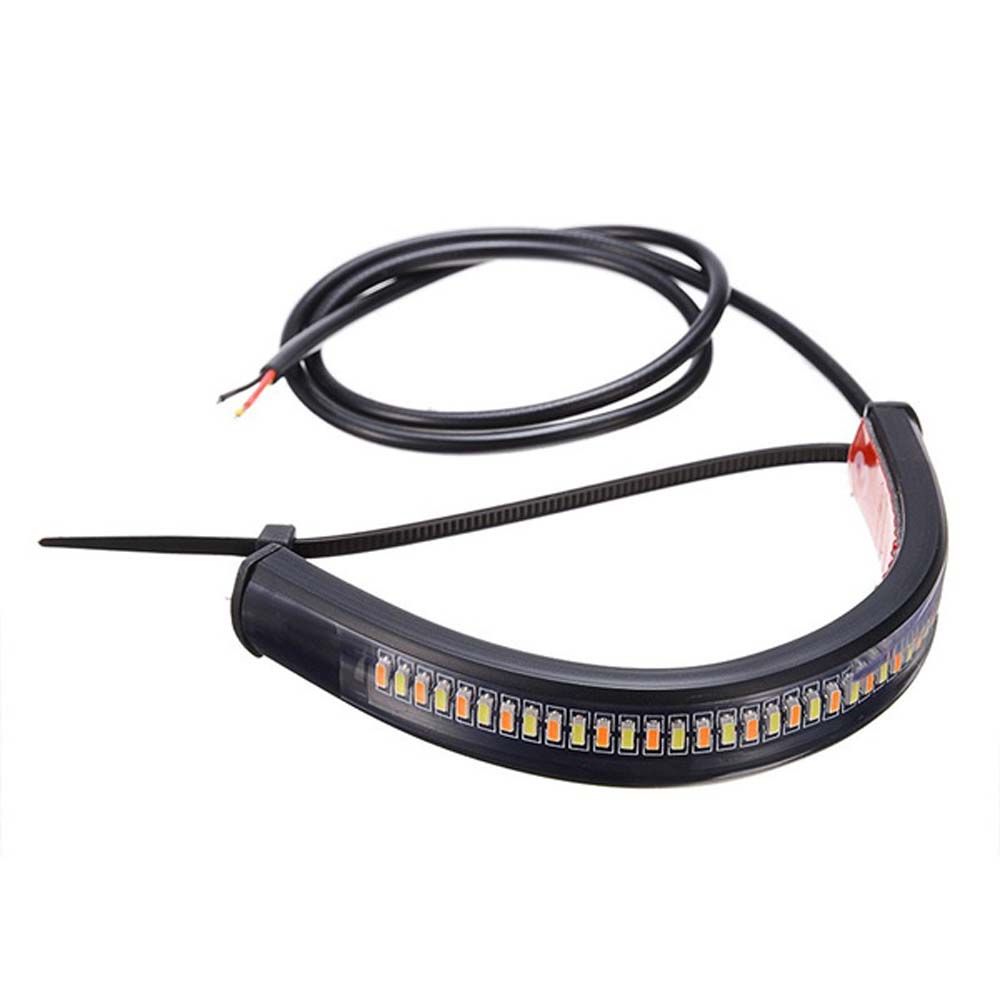 Motor Flasher Light Ring Fork Strip Lamp Motorcycle Turn Signal Light LED Daytime Running Lamp