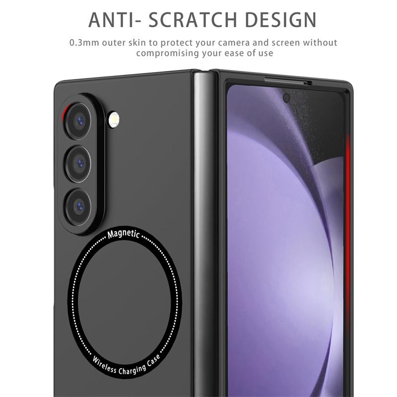 Magnetic Ultra Thin Hard PC Folding Phone Case for Samsung Galaxy Z Fold 7 6 5 4 3 Wireless Charging Shockproof Cover