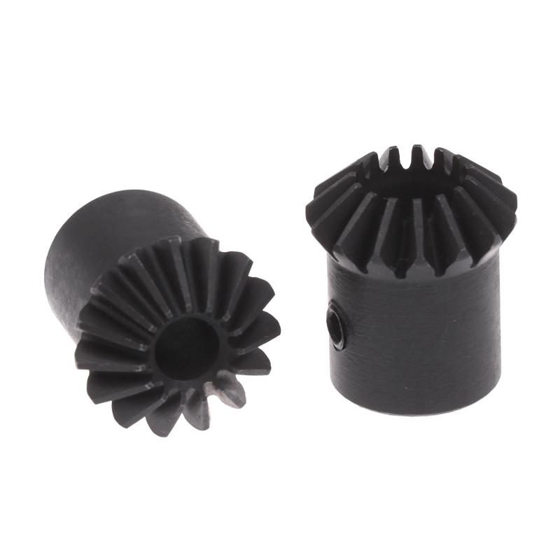 2Pcs 45# Steel 1M 15T Spiral Bevel Gear M1 Modulus 1:1 90 Degrees Differential Gear Bevel Gear Accessories
