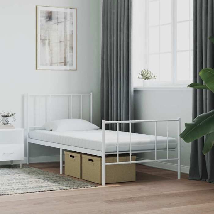 VidaXL Matelas en mousse blanc 100x210 cm 7 zones dureté 20 ILD,matelas de lit,matelas de lit de jour,matelas en mousse 4016648