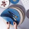 Ramie Cotton Yarn Table Mats Insulated Mats Anti-Scald Tea Coasters Round Dinner Plate Bowl Mats Home Decoration