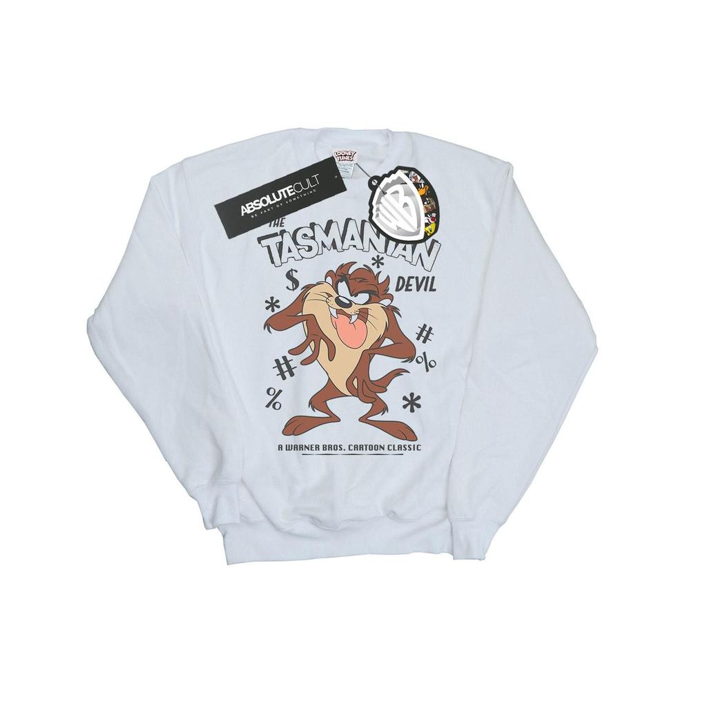 Looney Tunes Mens Tasmanian Devil Vintage Cotton Sweatshirt