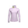 Дышащая светоотражающая футболка с длинным рукавом и высоким воротом для бега, фитнеса, женские топы, сиренево-фиолетовый 1356215-570