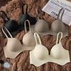 Gathered Deep V Round Cup Bra for Enhanced Bust and Beautiful Back