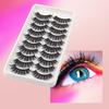 10 пар накладных ресниц стильные универсальные волокна для макияжа ресницы для женщин
