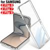 Transparent Hard PC Case for Samsung Galaxy Z Flip 8 7 7FE 6 5 4 ZFlip8 Flip7 Flip6 Ultra Clear Shockproof Cover Bumper Shell 5