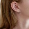 Серьга с кубическим цирконием в виде двух колец