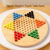Wooden Educational Checkers Board Game for Children and Families