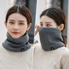 Cashmere-Like Knitted Snood Scarf - Ultra-Soft Winter Neck Warmer with Chic Ring Design, Unisex Thick Warmth for Men & Women
