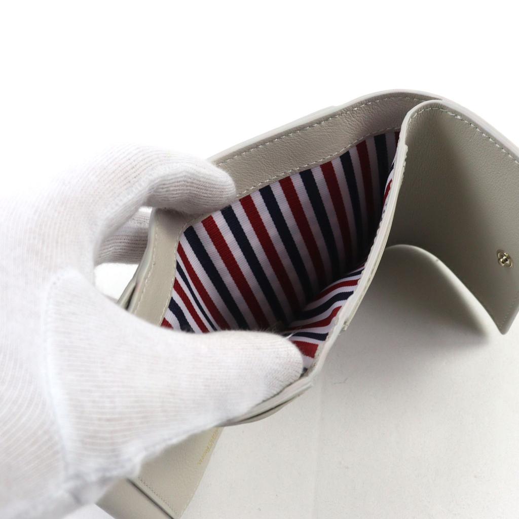 THOM BROWNE Tri-fold Wallet Grosgrain Loop Tab Wallet with Coin Case UAW007A Used