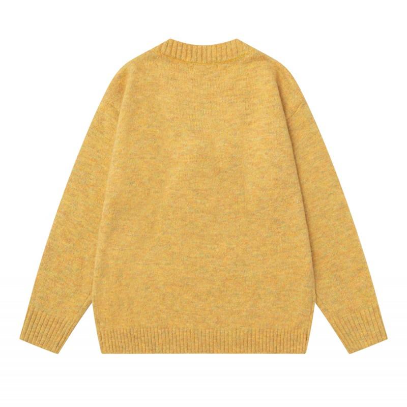 Cute 3D Doll Knit Sweater Braided Tassel Decor Loose Fit Round Neck Unisex