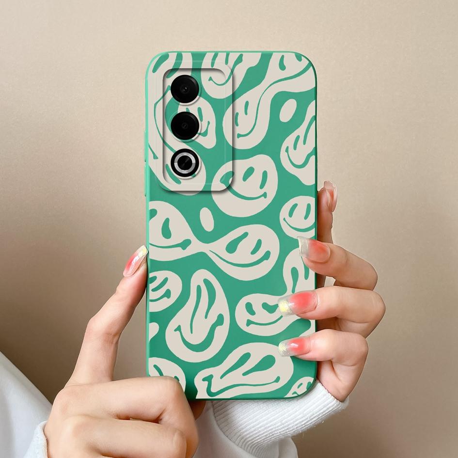 Чехол для OPPO Realme 12 13 P1 A3 Pro Plus C63 K12X Модные этикетки Защита камеры Мягкий жидкий силикон Простой узор Ударопрочный для OPPO Чехол Capa