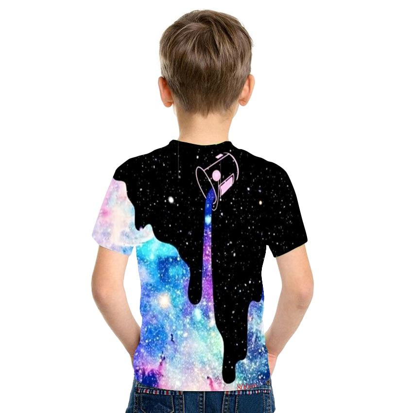 Baby Boy Cartoon Casual T-shirt Girl Abstract Fashion T-shirt Summer Short-sleeved O-neck T-shirt