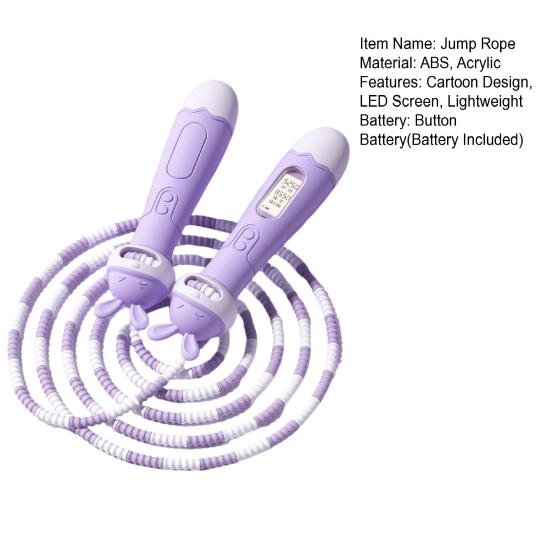 Jump Rope with Counter Length Adjustable Tangle-free Ergonomic Handle Skipping Rope Workout Fitness