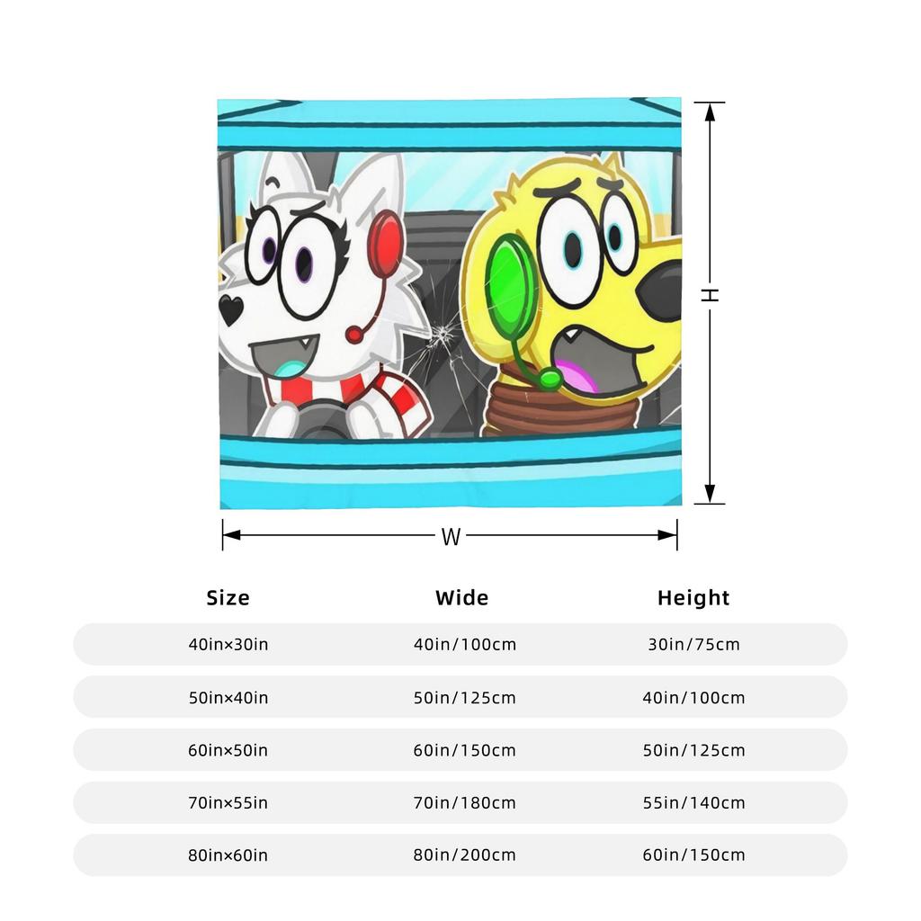 Tylers And Snowi Gaming Fleece Blankets Game Anime Customized Throw Blankets for Home Hotel Sofa 125*100cm Rug Piece