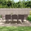 VidaXL Garden Dining Set 9 Pcs Cushions Braided Resin Steel 3186966