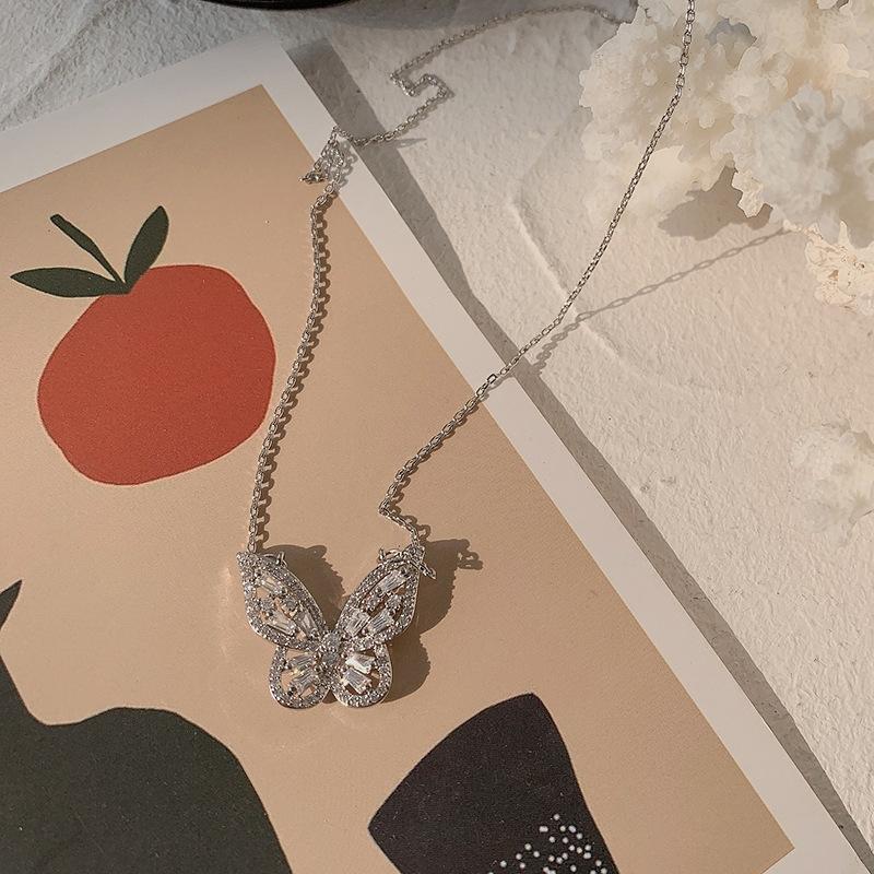 Новая мода кулон-бабочка ожерелье для женщин женские простые темпераментные цепочки на ключицы милые милые корейские аксессуары