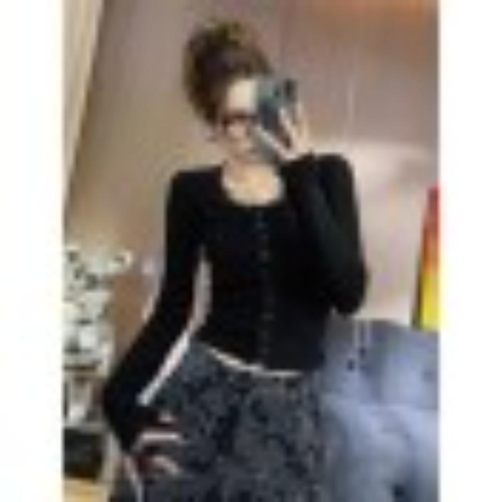 Сладкий кружевной лоскутный трикотажный кардиган с длинными рукавами для женской осени и зимы, новый приталенный базовый слой