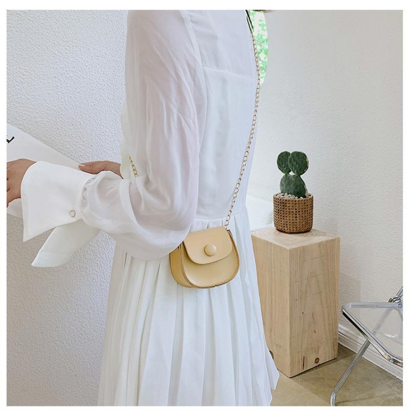 Весна/лето Простая женская мини-сумка-седло Женская корейская версия цепочка маленькая сумка на одно плечо сумка через плечо