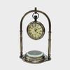 13.97 Cm Victorian Style Clock with Compass Unique Desk Decor Gift Wedding, Thanksgiving, Chinese New Year, Christmas