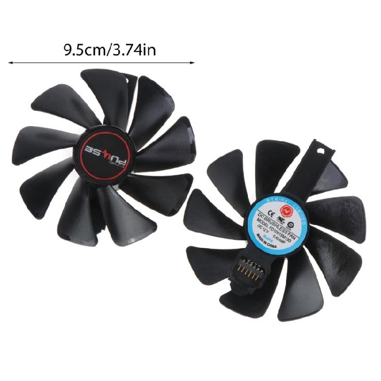 1/2Pcs 12V FD10015M12D 6Pin Graphics Card Cooling VGA Fan for Sapphire RX 5700XT