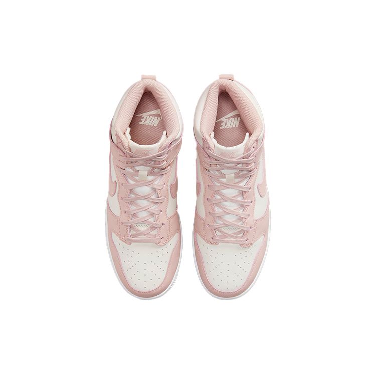 Nike Dunk High Pink Oxford Женские кроссовки Cream Phantom White DD1869-003