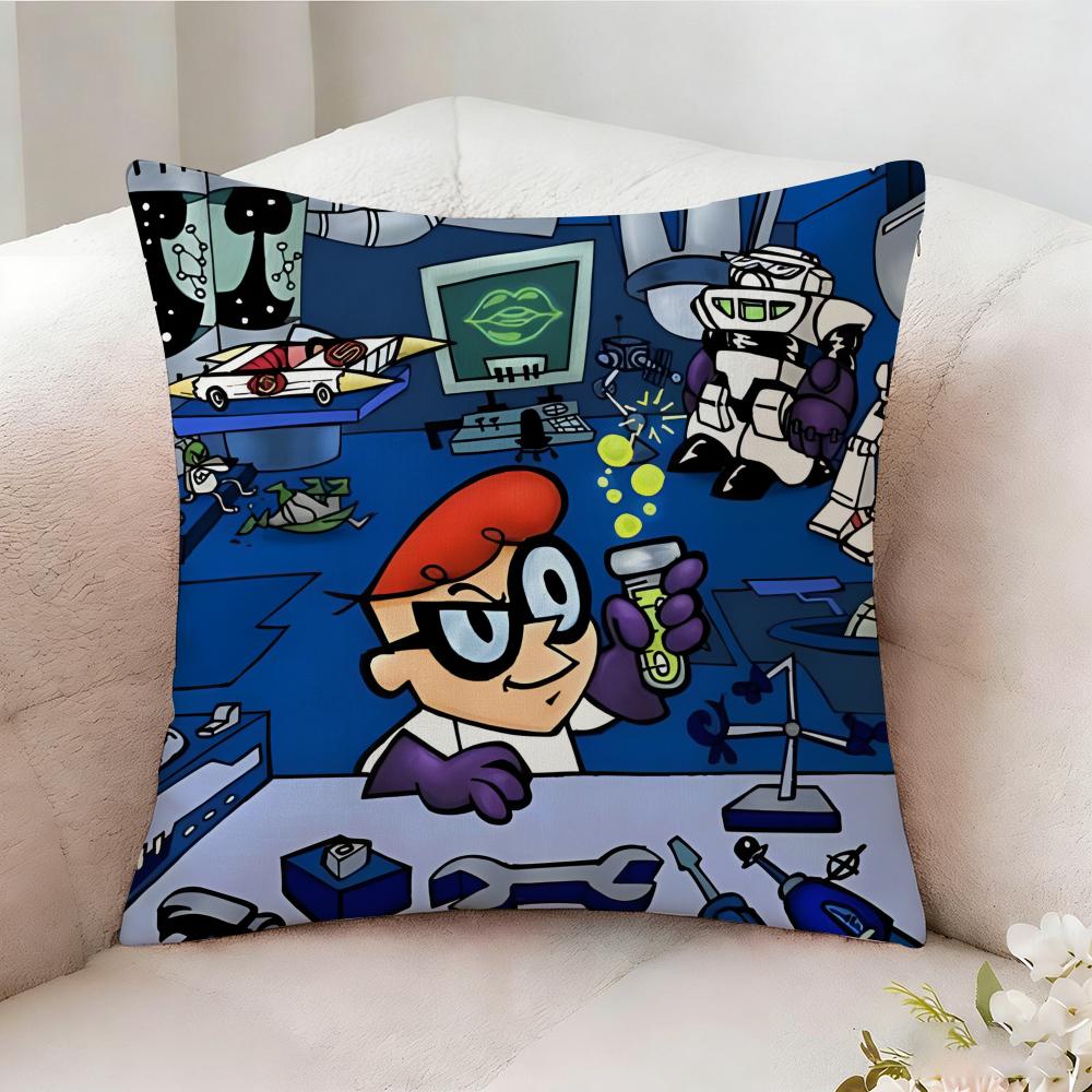 Ddexters Laboratory Anime Pillow Case Pillowcase Doublesided Printed Sofa Cushion Bedroom Headboard Pillow