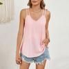 Женская летняя освежающая майка без рукавов, повседневная майка со свободным ремешком и открытой спиной
