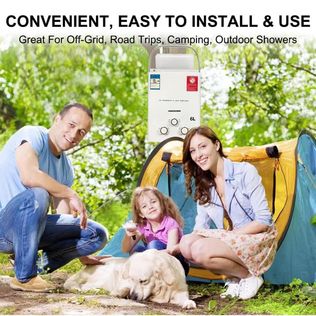 2025 New Portable Outdoor Gas Water Heater for Camping